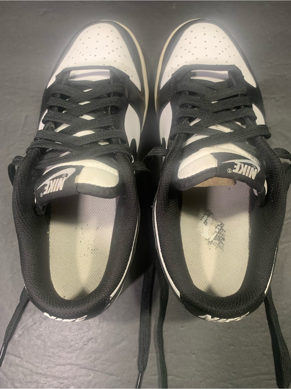 Nike Dunks Low Women’s White Black Sneakers Shoe Size -8 - Picture 7 of 9